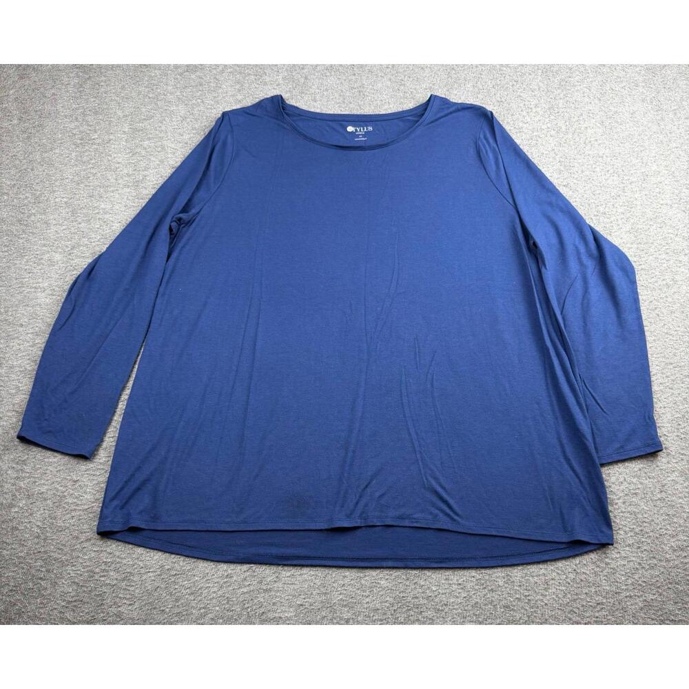 Stylus Woman Blue Long Sleeve Top‎ Size 2X